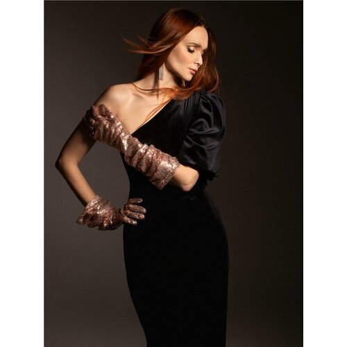 фото Платье апрель, вечернее, прилегающее, миди, размер 100-164, черный