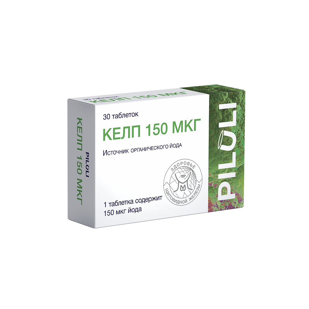 PILULI Келп 150 мкг йод органический таблетки по 300 мг 30 шт