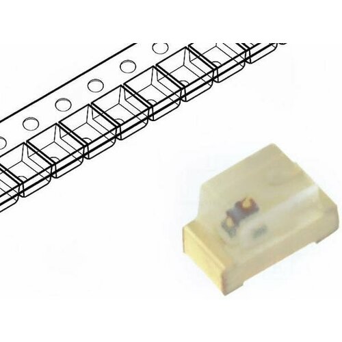 Светодиод KINGBRIGHT KP-1608CGCK, Светодиод SMD 0603 зеленый10-40мКд 120°, 1шт