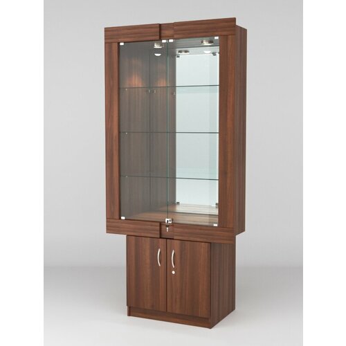 Витрина электра 8-1 задняя стенка - зеркало Орех 90 x 45 x 190 см ДхШхВ 23890₽