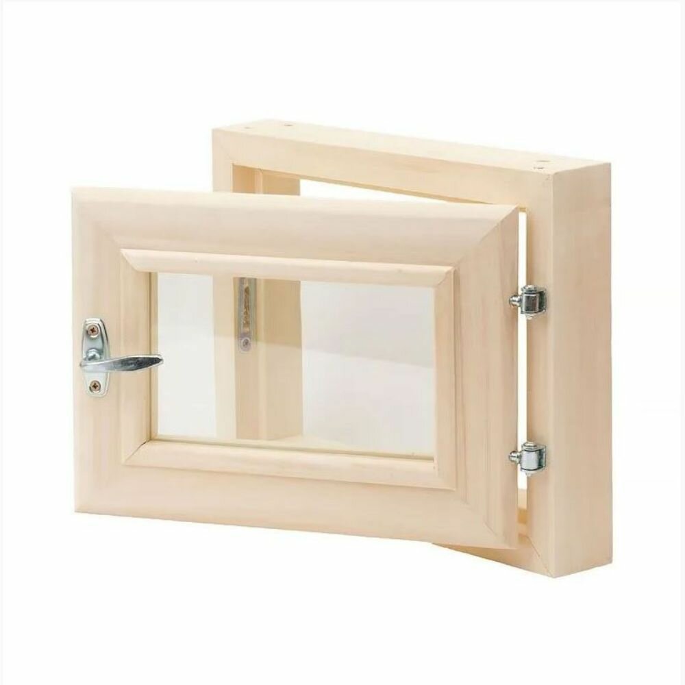 Окно для бани тонированное, двойной стеклопакет 30х40см, липа - фотография № 3