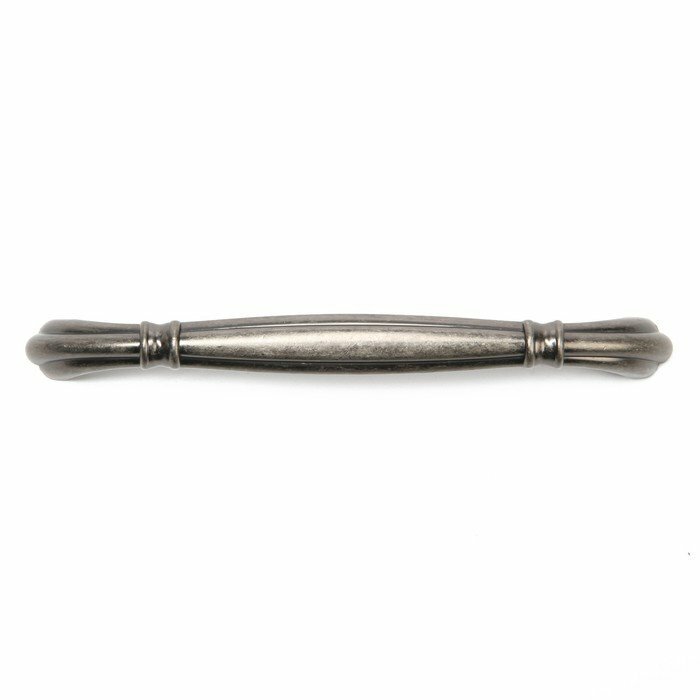 Мебельная ручка скоба, м/о 128 мм, цвет старинное серебро - фотография № 3