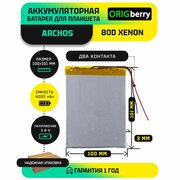 Аккумулятор для планшета Archos 80D Xenon 3G (AC80DXE) 3,8 V / 4000 mAh / 101мм x 100мм x 3мм / без коннектора