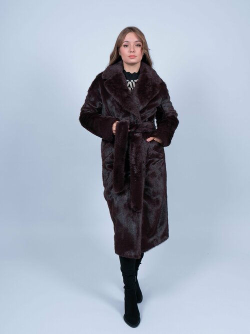 Пальто  зимнее, размер 42, коричневый