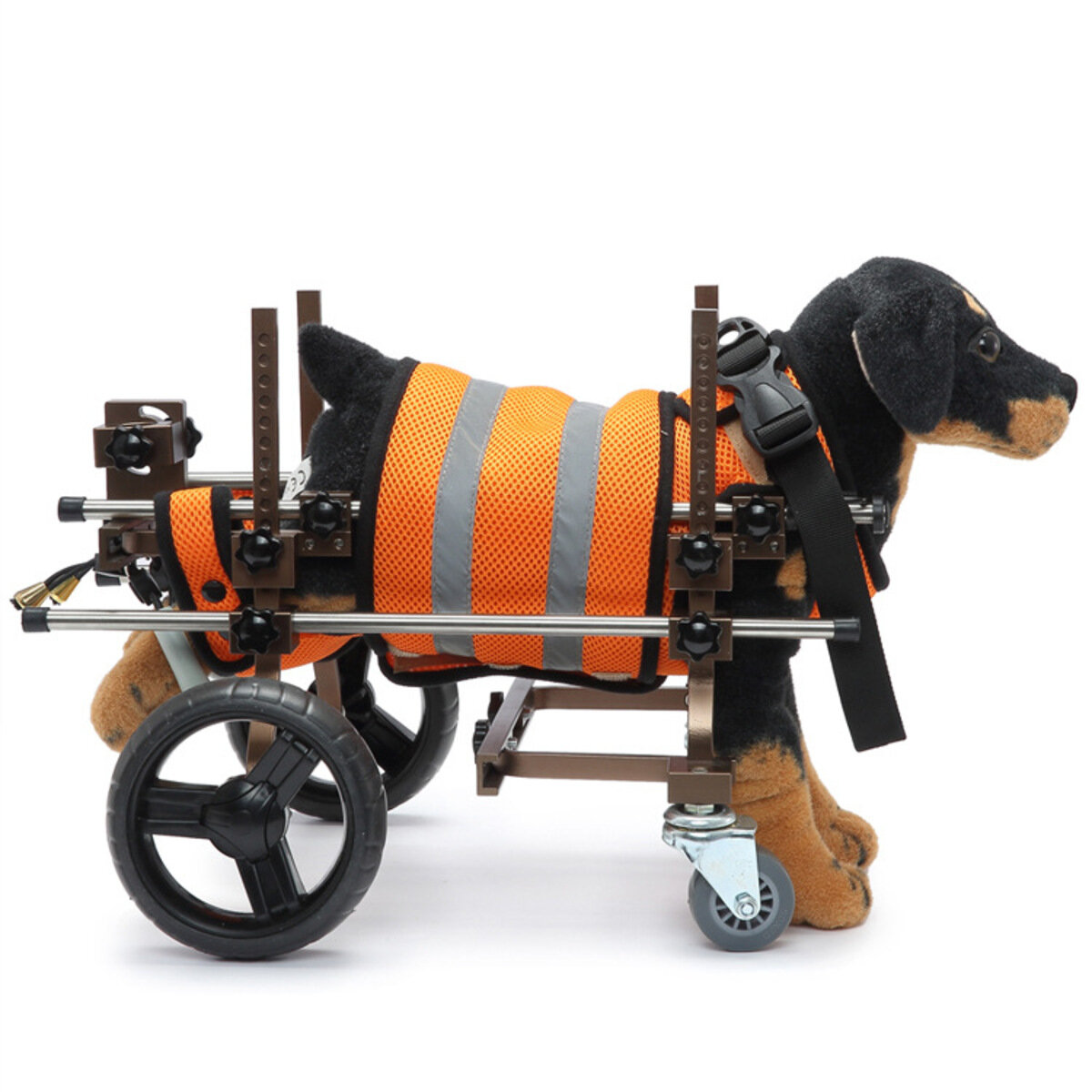 Инвалидная коляска для собак, Bentfores (оранжевый/коричневый, артикул CJC08, 34734)