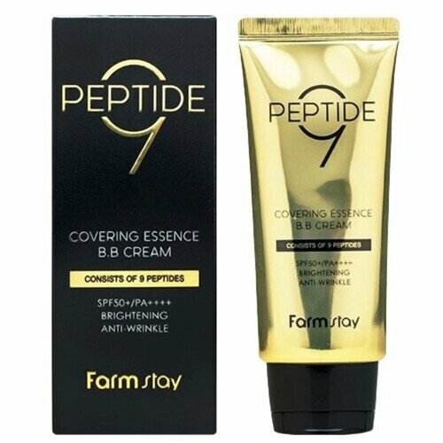 Крем омолаживающий ББ с комплексом из 9 пептидов,50 мл FarmStay Peptide9 Covering essence B.B cream,