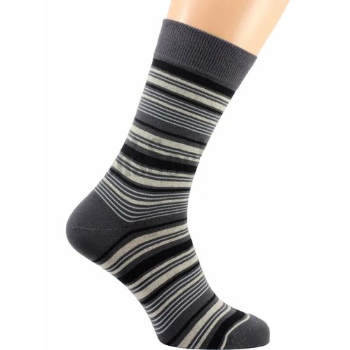 фото Носки lorenzline, 3 пары, размер 39/40, серый