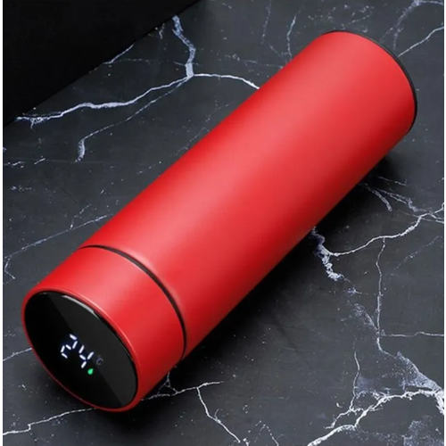 Термос для чая, я ситечком /с датчиком/ 400 мл (красный)