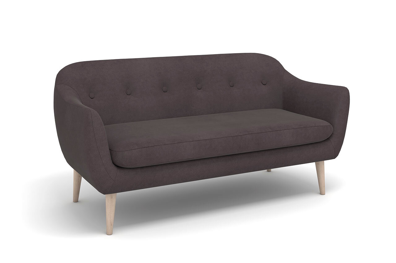 фото Диван Лутон нераскладной, цвет серый, Delicatex