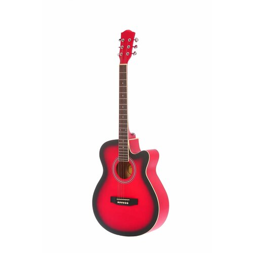 Акустическая гитара Elitaro E4010 RDS, 40дюймов, красная, глянцевая