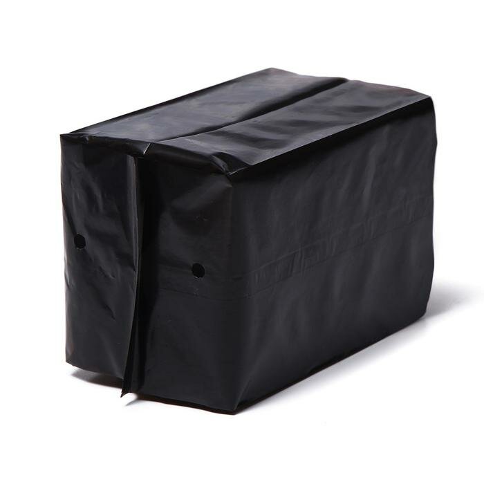 Пакет для рассады, 1 л, 9 × 18 см, полиэтилен толщиной 50 мкм, с перфорацией, чёрный, Greengo(50 шт.)