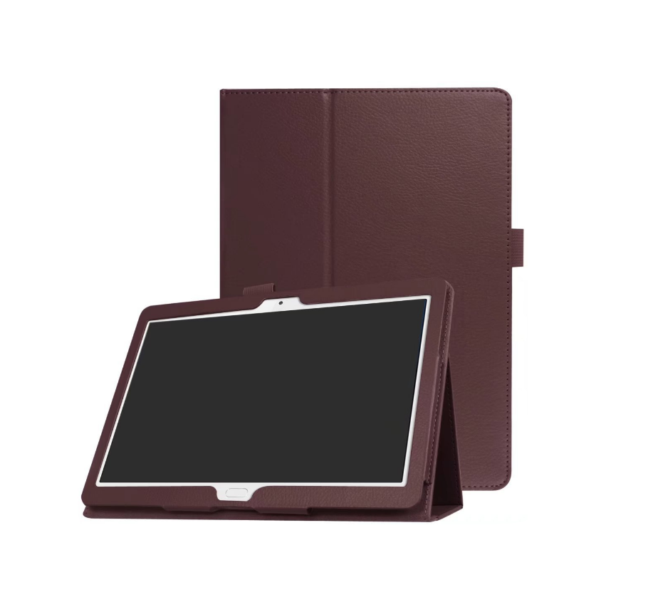 Чехол-обложка MyPads с подставкой для Huawei MediaPad M5 Lite 10 (BAH2-L09/W09/AL10) коричневый из эко-кожи