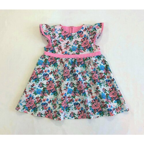 фото Платье, размер 28/30, розовый, белый бренда нет