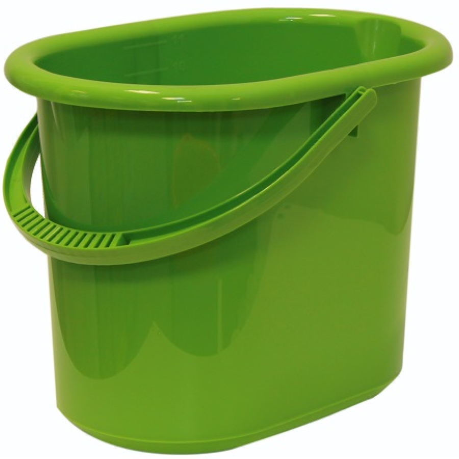 Ведро Idea / Идея КН2422 овальное, пластиковое, зеленое, объемом 11л / товары для дома