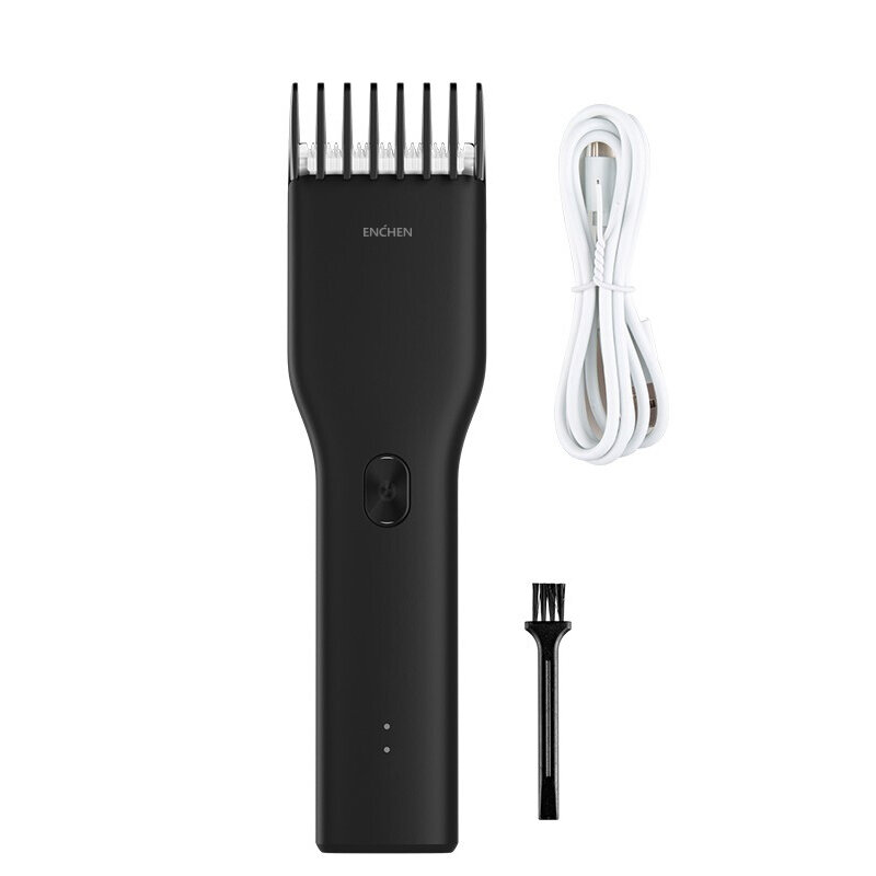 Машинка для стрижки Xiaomi ENCHEN Boost /Электрический клиппер/Триммер борода для мужчины/Профессиональный перезаряжаемый резак /черный матовый