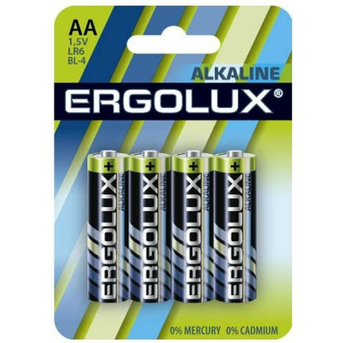 Батарейка Ergolux LR06 Alkaline BL-4 (батарейка,1.5В)