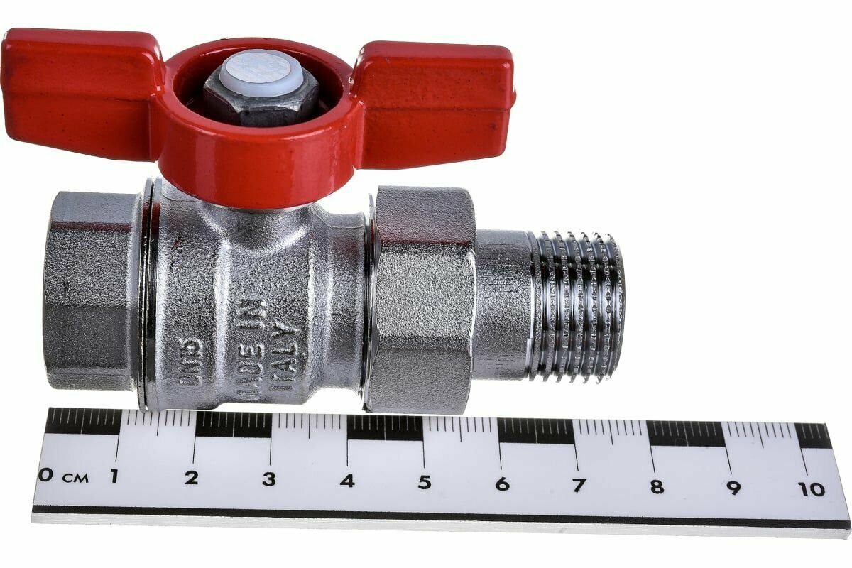 Кран шаровый Giacomini со сгоном полнопроходной 1/2" мм наружная-внутренняя резьба - фото №6