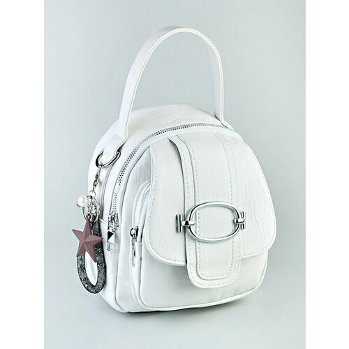 фото Рюкзак "6582-1", фактура зернистая, белый babak