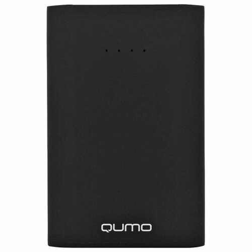 Портативное зарядное устройство Qumo PowerAid 7800, 7800 мА-ч, 2 USB 1A+2A, вход 1А, черный, корпус ABS пластик