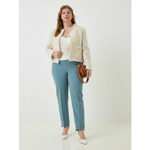 фото Брюки cleo, размер 50, бирюзовый