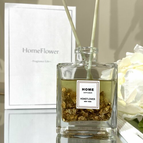 Диффузор ароматический для дома с палочками Home aroma gold поталь 100 ml Хилтон