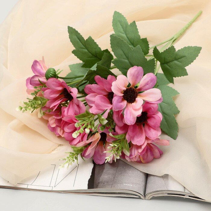 Букет искусственный «Анемоны люкс» 5×27 см Разноцветный