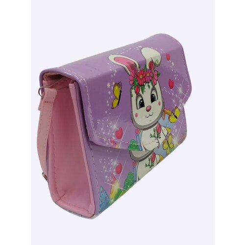 Сумка  клатч , фактура лаковая, фиолетовый