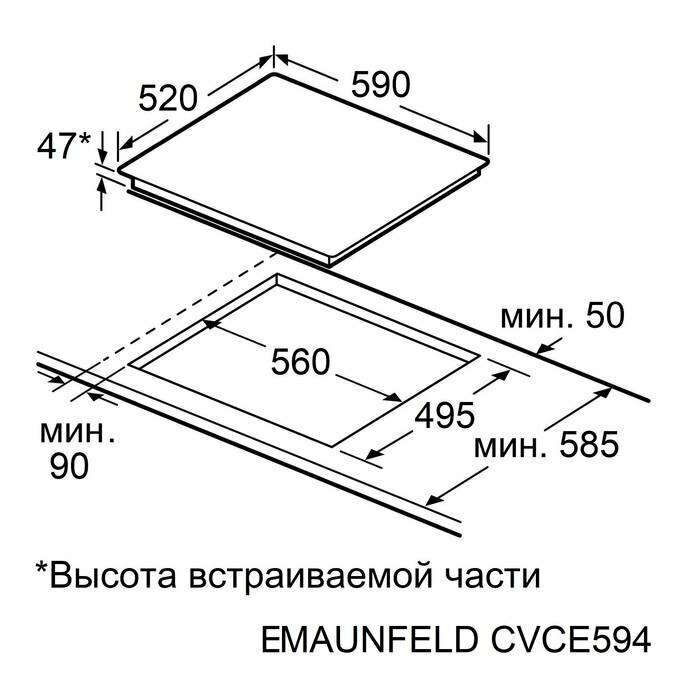 Электрическая варочная панель MAUNFELD CVCE594PBK - фотография № 7