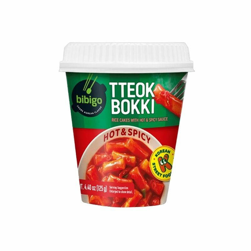 CJ Рисовые палочки Токпокки в остром соусе Bibigo, 125 г