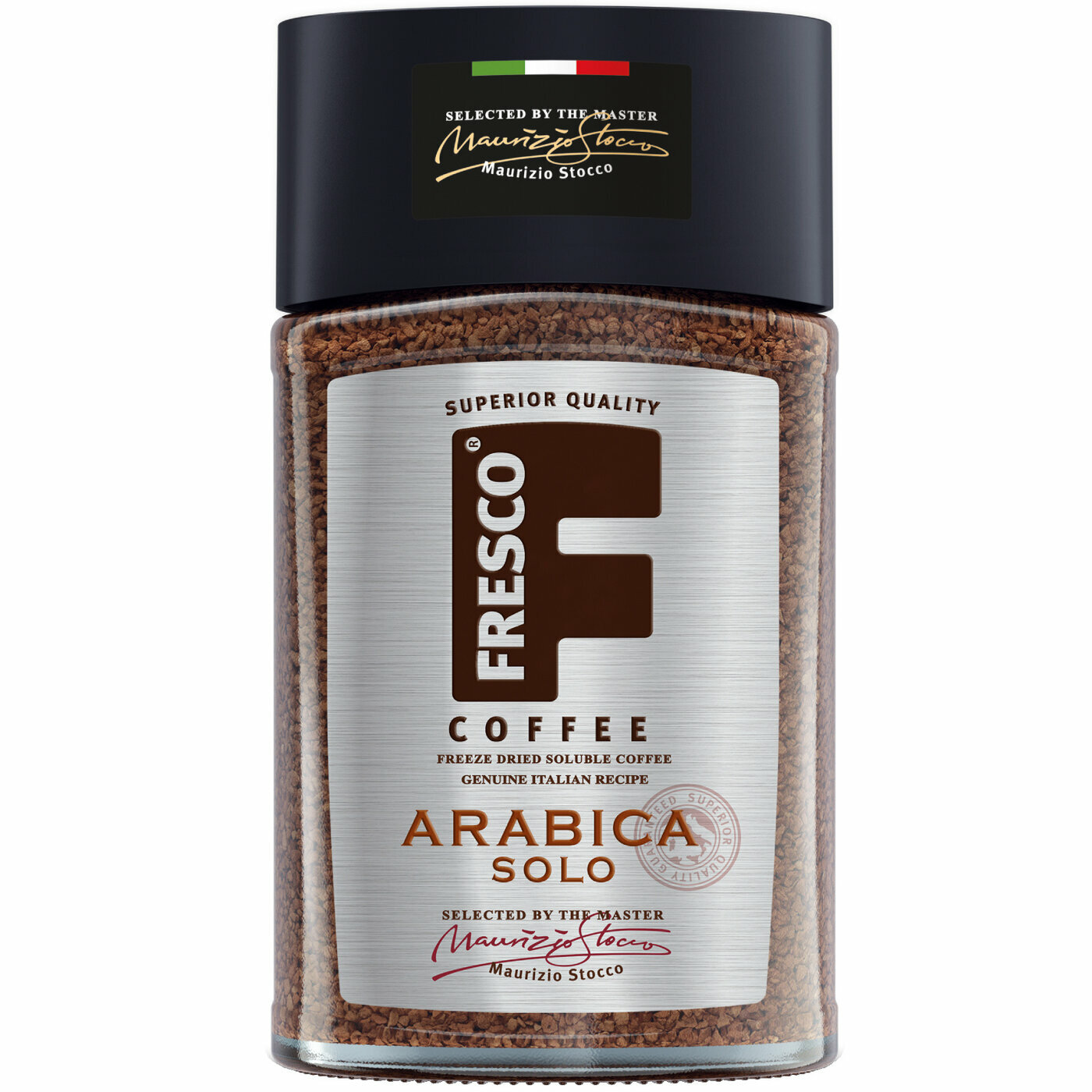 Кофе FRESCO Solo Arabica, натуральный сублимированный, ст/б, 190 грамм