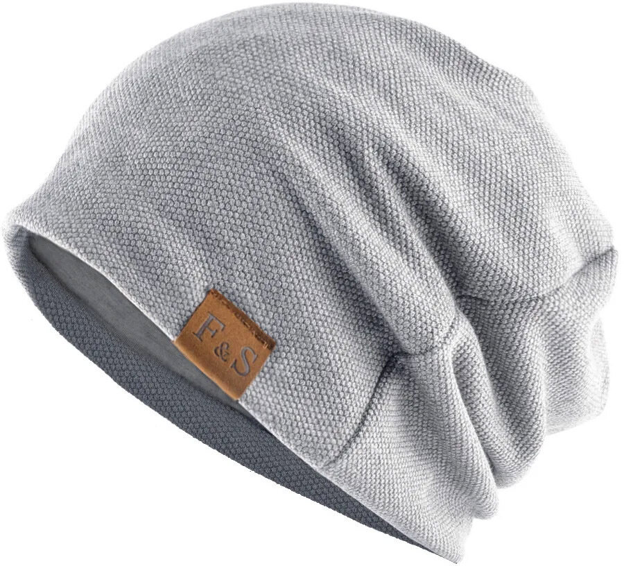 Шапка-бини Skully Clothing Company Loose Knitted Hat для мужчин, размер M-L, light grey — фото 1