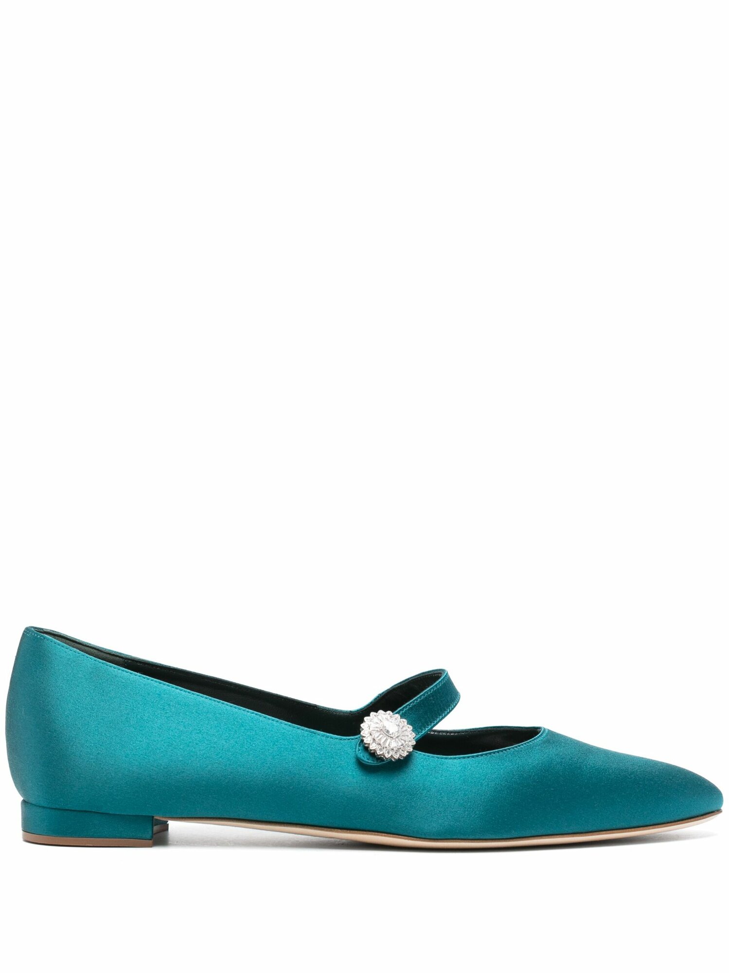 Балетки Manolo Blahnik Атласные балетки, размер 35, синий