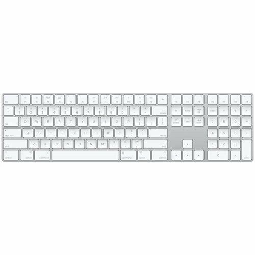 Беспроводная клавиатура Apple Magic Keyboard with Numeric Keypad серебристый, английская раскладка белый, серебристый