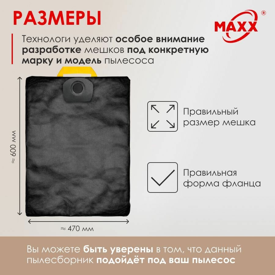 Мешок многоразовый PRO на молнии для пылесоса MAKITA VC 2512, VC 3011, VC 3211, P-72899, P-70297 — фото 1