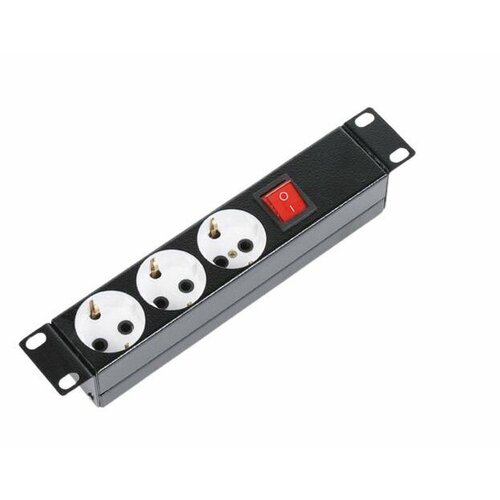 Блок силовых розеток PDU Basic ЦМО 10 3 Schuko вх C14 1U 1ф 10А выкл чёрный 2190₽