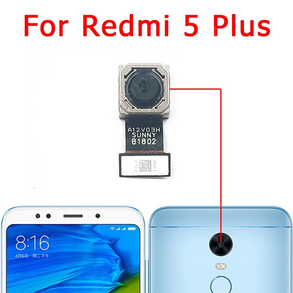 Изображение Задняя камера для Xiaomi Redmi 7 7A 8 8A 5 Plus 5A 6 6A, модуль камеры заднего вида, запасные части, гибкий задний вид, замена, For Redmi 7A
