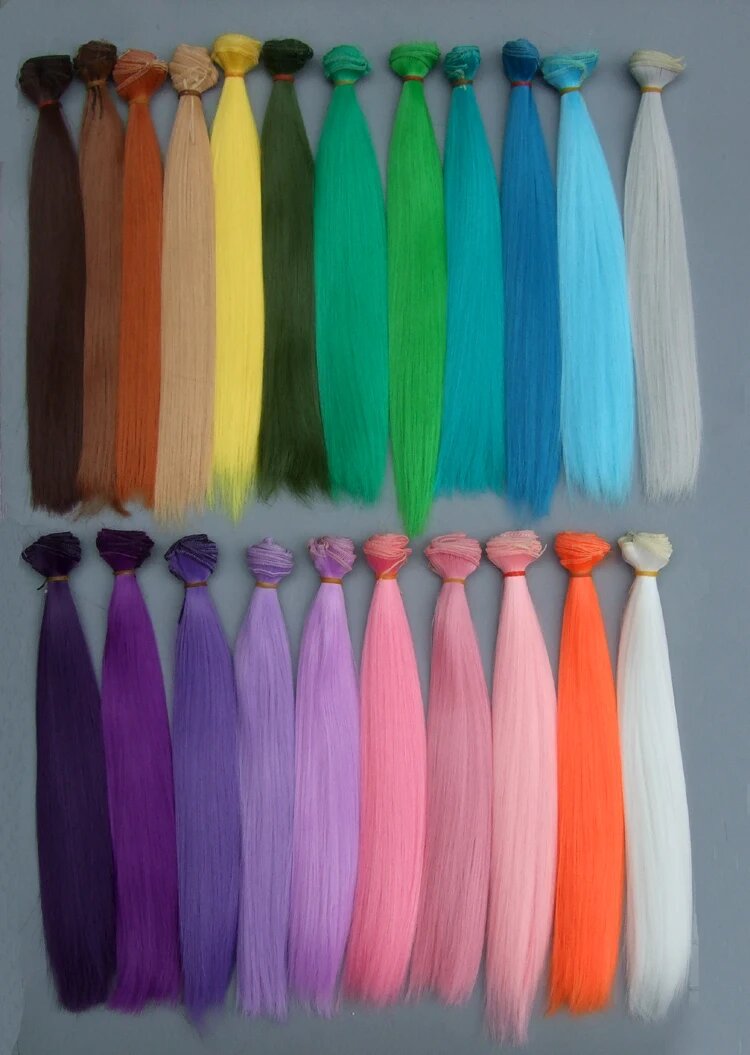 Кукольные волосы 30 см разноцветные пластик Other color Унисекс