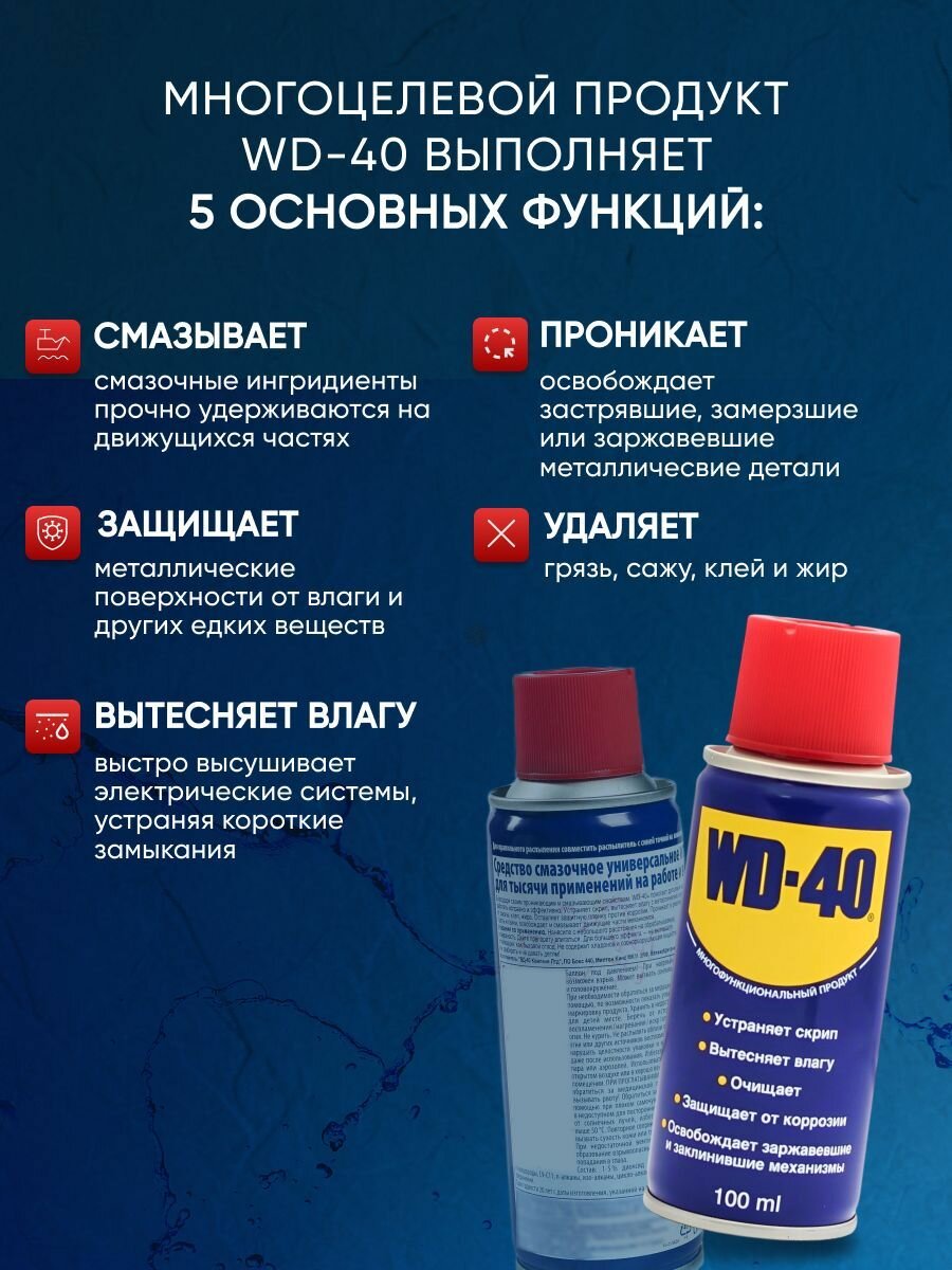 Смазка WD-40 Оригинал универсальная с трубочкой 100 мл. — фото 1