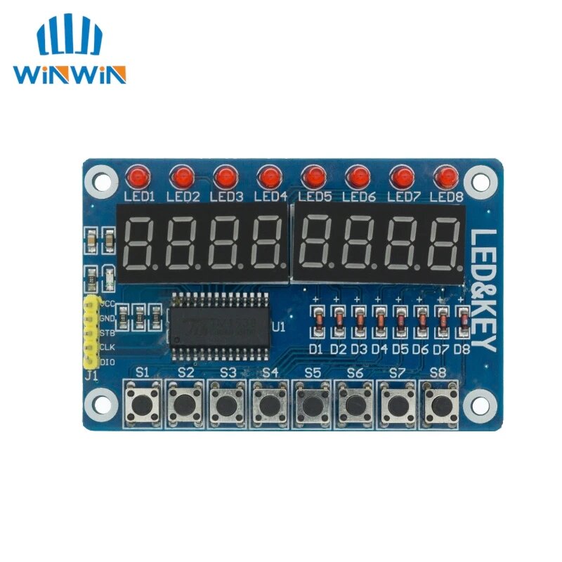 Модуль TM1638, ключ дисплея для AVR Arduino, новая 8-битная светодиодный вая Светодиодная трубка 8 бит