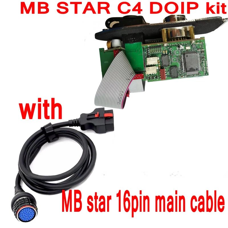 Обновление комплекта DOIP для SD Connect Compare C4 Diagnosit Tool добавить кабель DOIP 16Pin OBD2 для обновления автомобильного диагностического устройства MB Star C4, kit and line