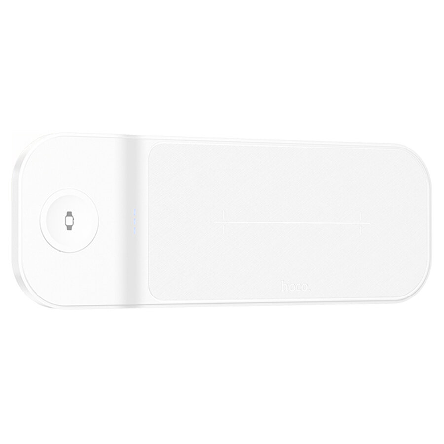 Беспроводное зарядное устройство HOCO CQ6 Power 3-in-1 для iPhone+Airpods+Samsung Watch, 3A, 15W, белый