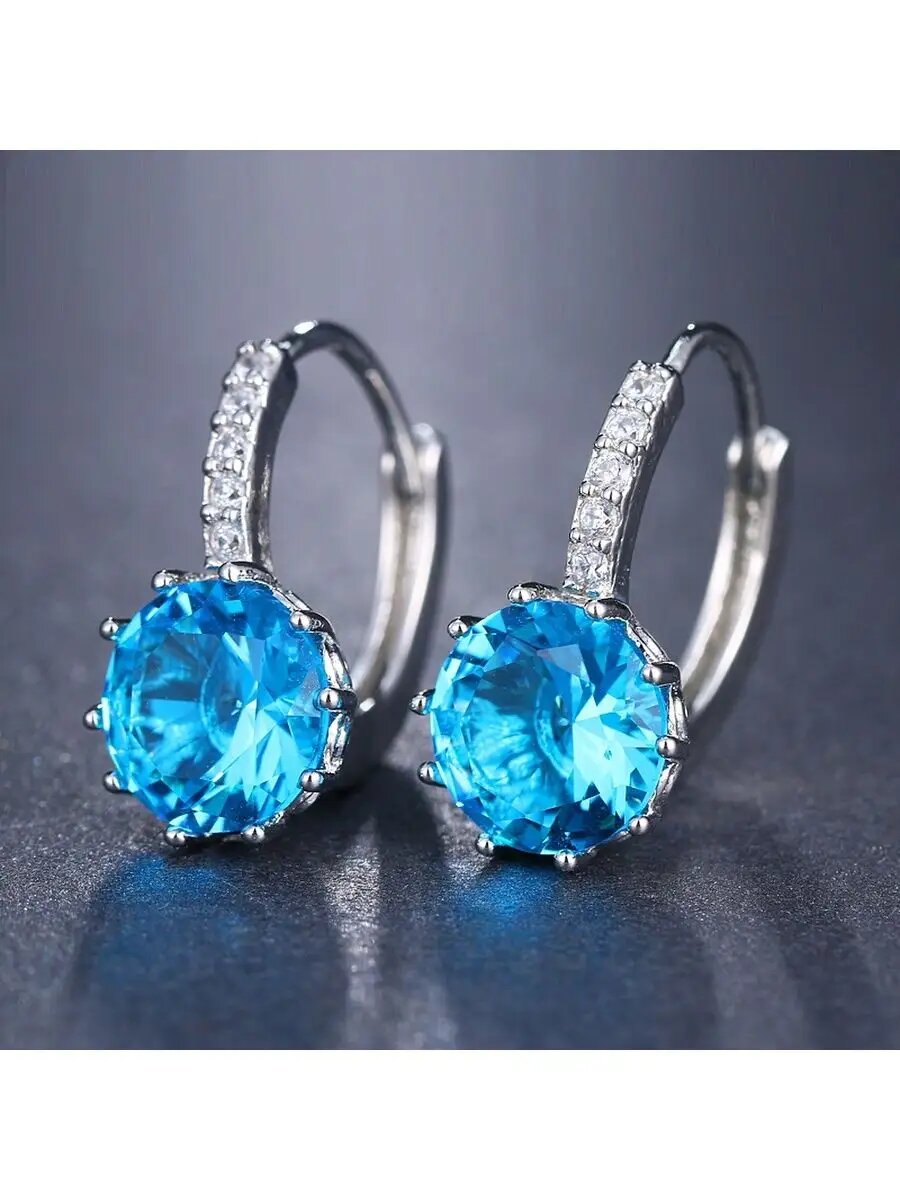 Серьги, фианит