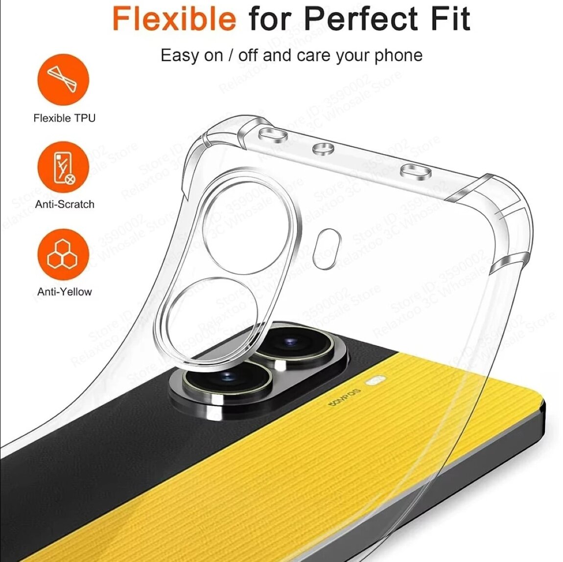 Чехол противоударный c усиленными углами для POCO X7 Pro / чехол для Поко Икс 7 Про с защитой камеры Premium — фото 1
