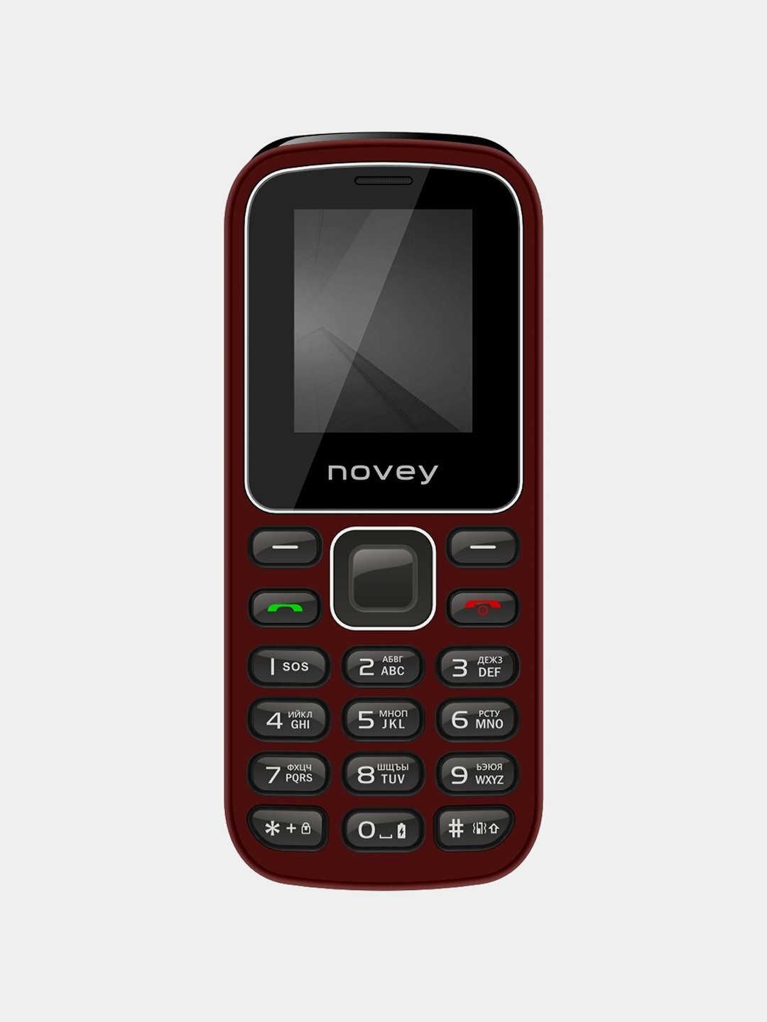 Кнопочный мобильный телефон Novey M180 2 - SIM слота, красный.