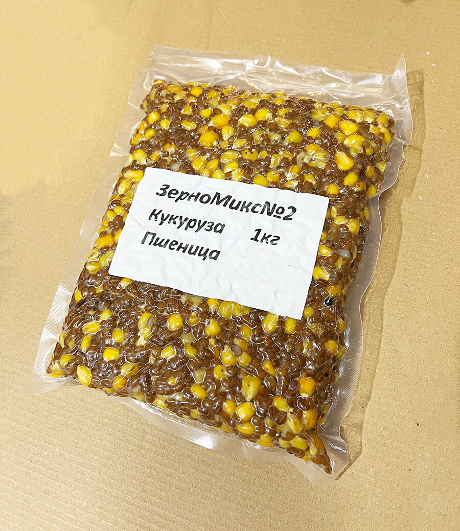 Зерновой микс прикормка кукуруза пшеница 1кг