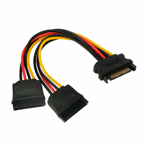 Кабель Cablexpert Кабель питания SATA Cablexpert CC-SATAM2F-01, 15pin (M)/2x15pin (F), на 2 SATA устр, 15см {400} (086394)