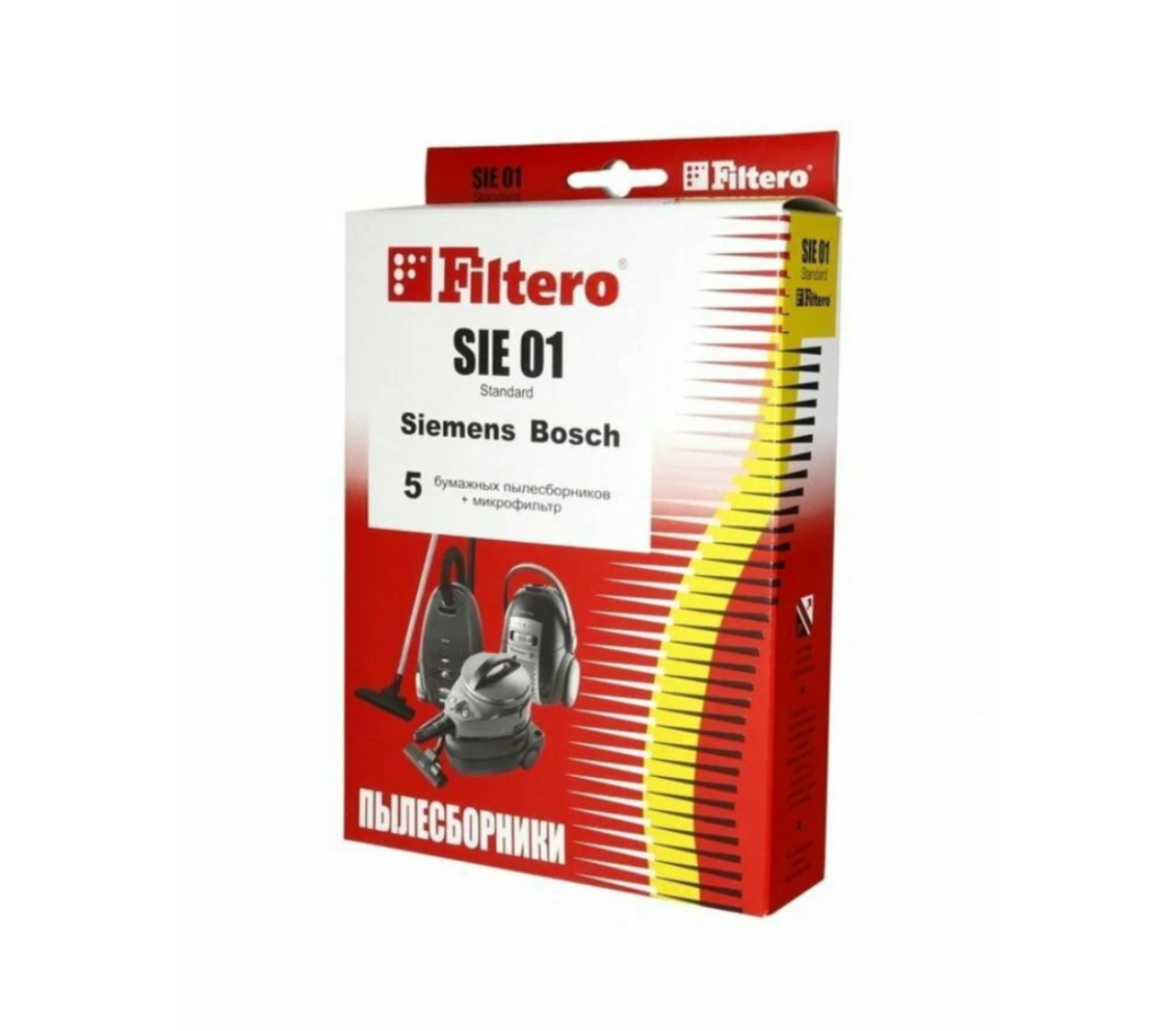 Мешок-пылесборник Filtero SIE-01 Standard, бумага, сменный, бежевый, 5шт