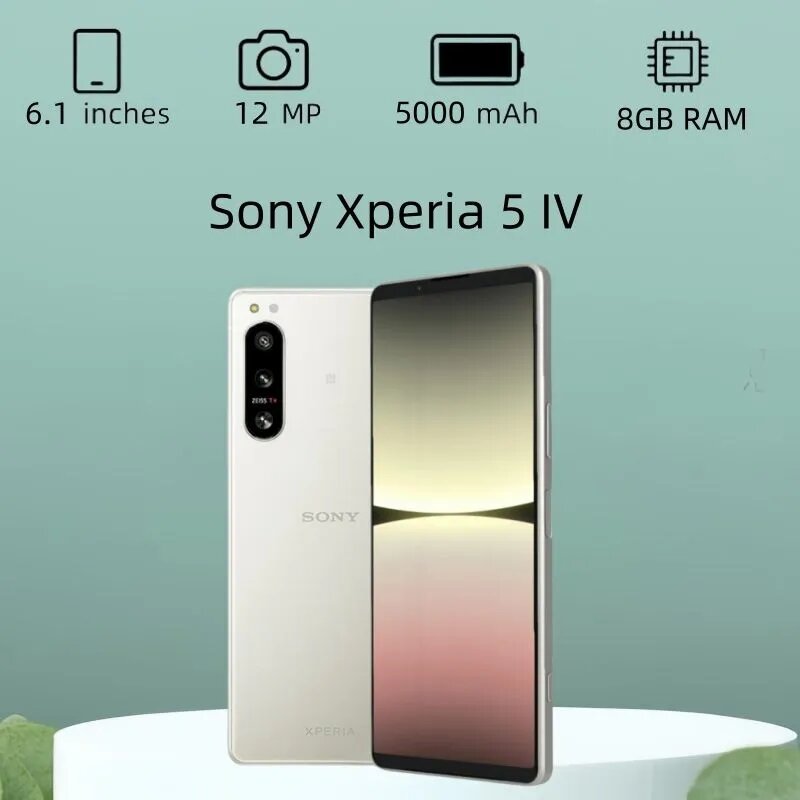 Смартфон Sony Xperia 5 IV XQ-QC72 8/256 ГБ, 2 SIM Глобальная версия, русский, google play белый