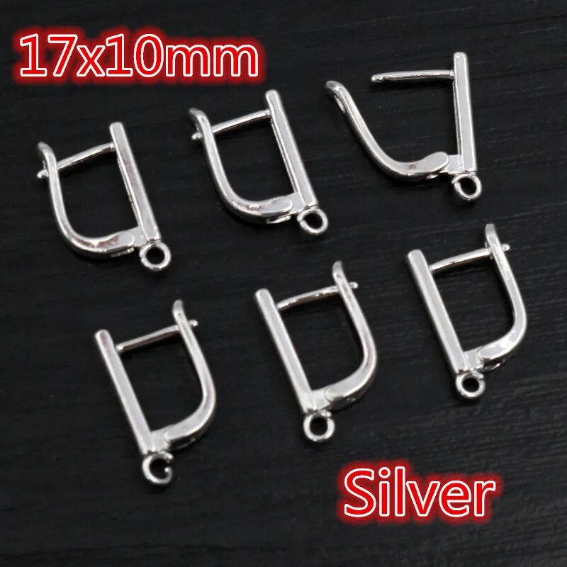Серебряные французские крючки для сережек 17x10mm, AF6-41