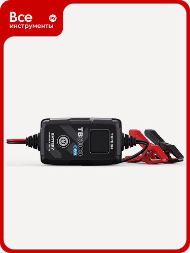 Изображение товара Зарядное устройство Topdon тестер 6В емкость до 240Ач с цифровым дисплеем десульфатация аккумулятора